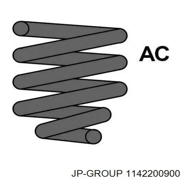 1142200900 JP Group Пружина амортизатора передняя