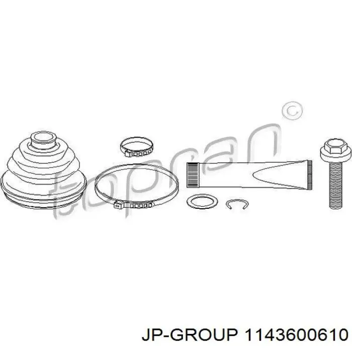 Пильник шарніра кутових швидкостей зовнішній передній JP Group 1143600610 ціна, від 4.17 USD
