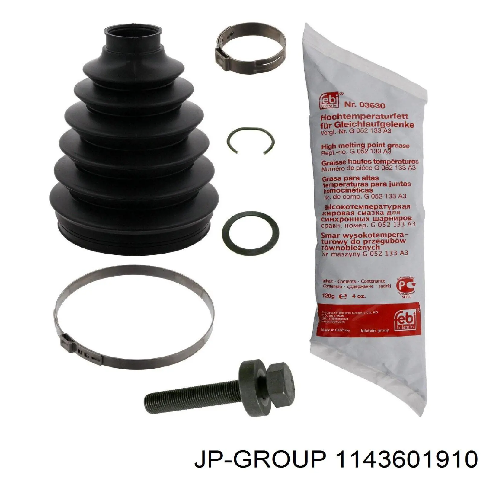 Пильник ШРУСа зовнішній 1143601910 JP Group