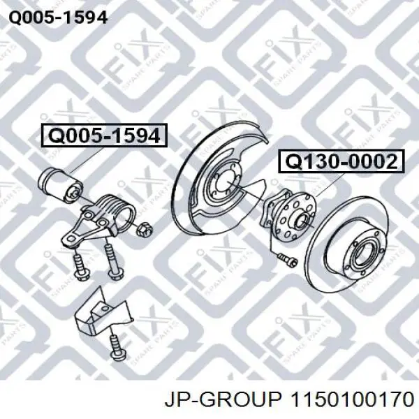 Купити 1150100170 JP Group Кронштейн задньої балки