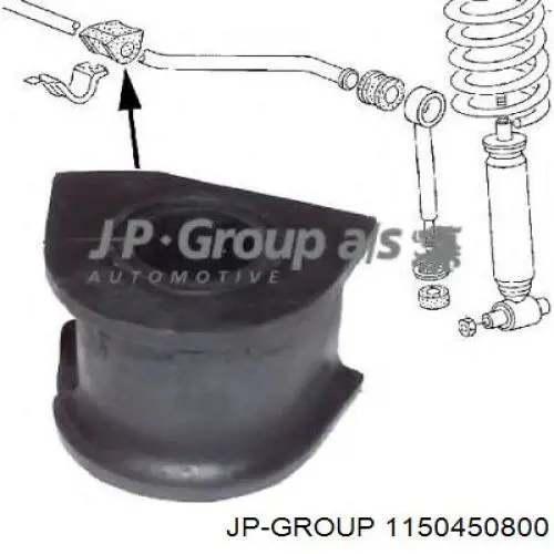 Втулка стабілізатора заднього 1150450800 JP Group