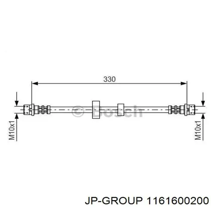Купити 1161600200 JP Group Гальмівні шланги передні