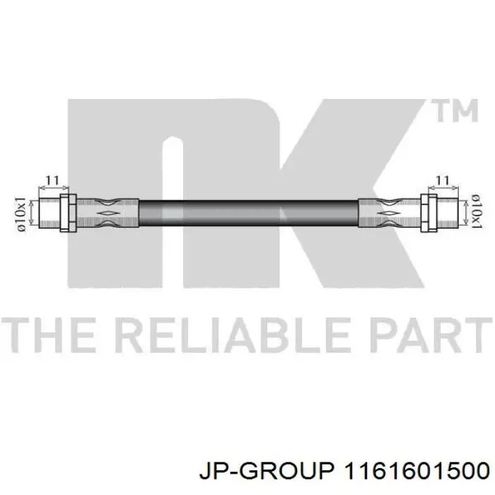Гальмівні шланги передні 1161601500 JP Group