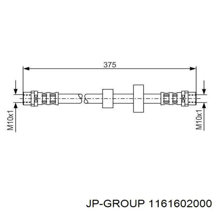 Купити 1161602000 JP Group Гальмівні шланги передні