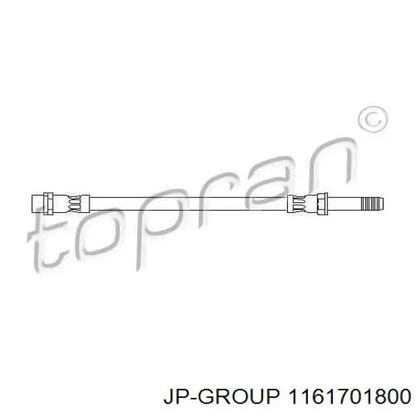 Шланг гальмівний задній 1161701800 JP Group