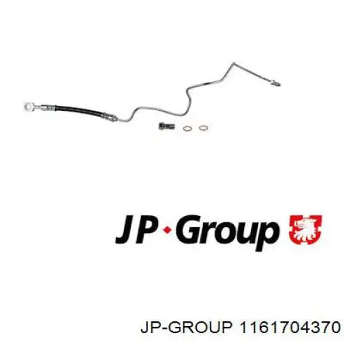 Купити 1161704370 JP Group Шланг гальмівний задній, лівий