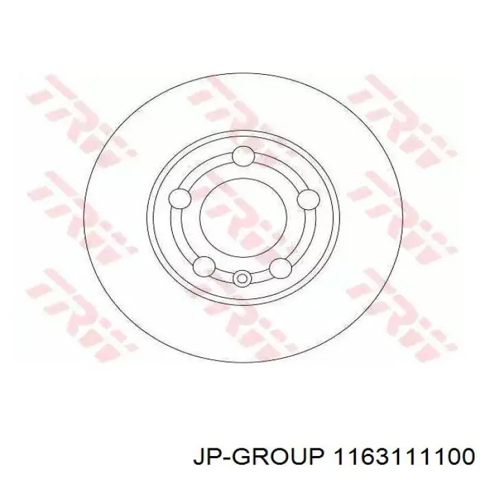 Диск переднього гальма JP Group 1163111100 ціна, від 18.53 USD