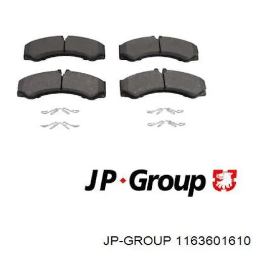 Купити 1163601610 JP Group Колодки гальмівні передні, дискові