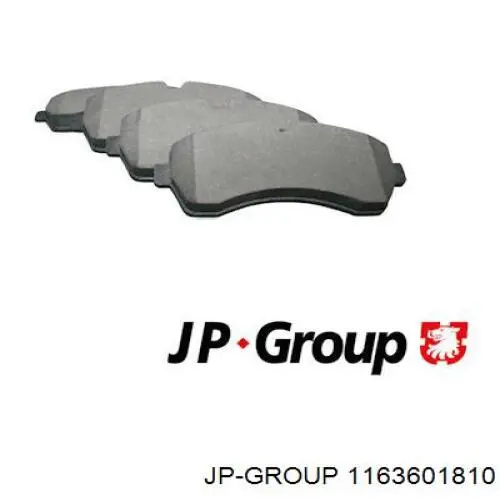 Гальмівні колодки JP Group 1163601810 ціна, від 23.09 USD