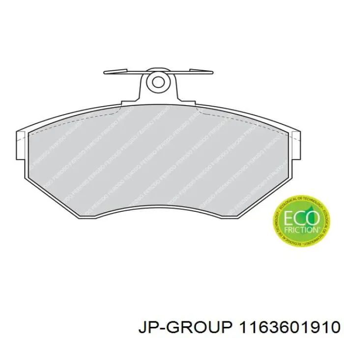1163601910 JP Group колодки гальмівні передні, дискові