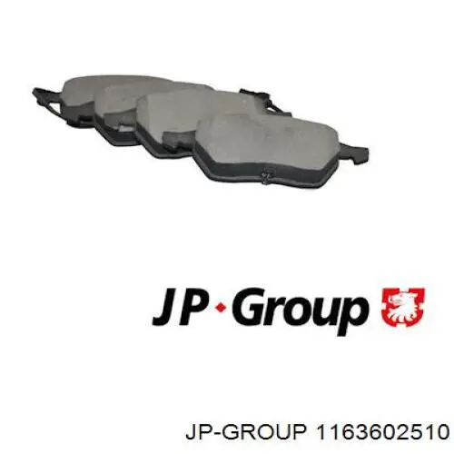 Гальмівні колодки JP Group 1163602510 ціна, від 20.63 USD