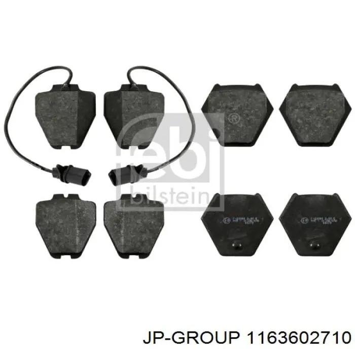 Гальмівні колодки JP Group 1163602710 ціна, від 21.98 USD