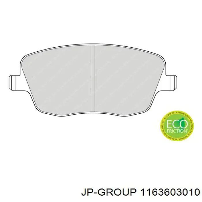 Гальмівні колодки JP Group 1163603010 ціна, від 19.16 USD