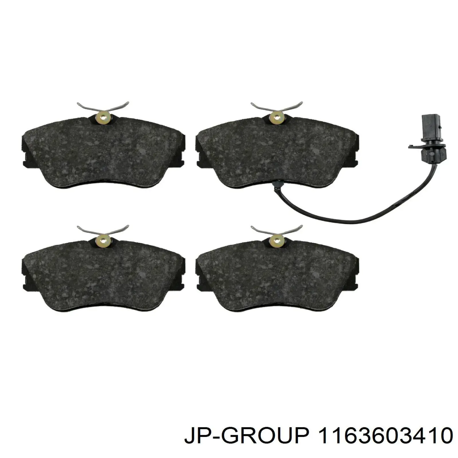 1163603410 JP Group колодки гальмівні передні, дискові
