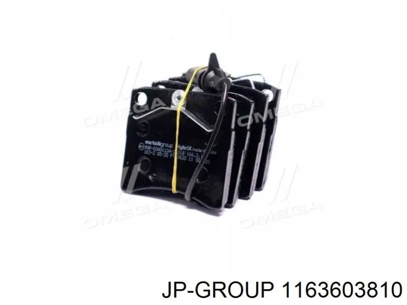 Гальмівні колодки JP Group 1163603810 ціна, від 20.74 USD