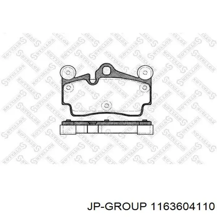 Гальмівні колодки JP Group 1163604110 ціна, від 30.35 USD