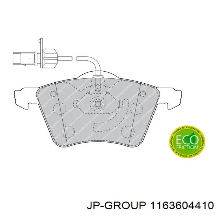 Гальмівні колодки JP Group 1163604410 ціна, від 22.19 USD