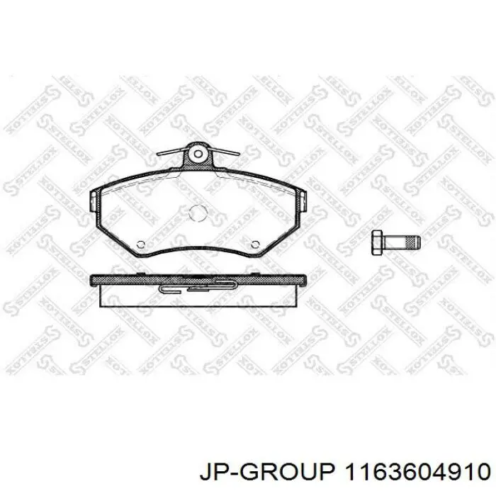 Купити 1163604910 JP Group Колодки гальмівні передні, дискові