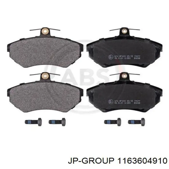 Гальмівні колодки JP Group 1163604910 ціна, від 15.59 USD