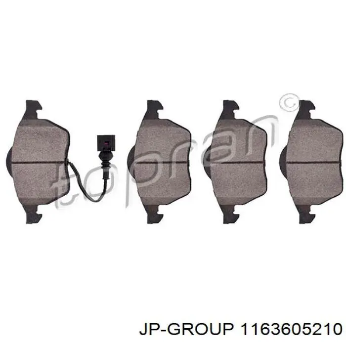 Гальмівні колодки JP Group 1163605210 ціна, від 20.43 USD