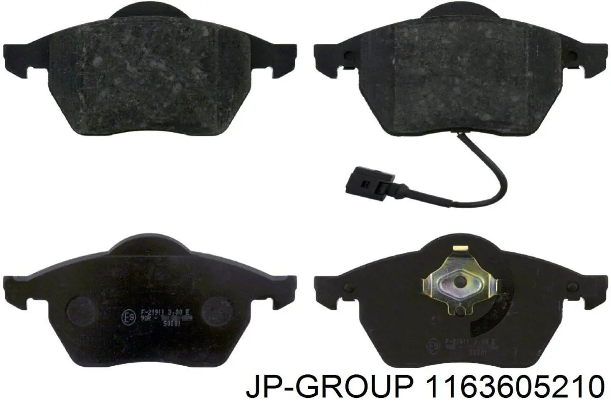 1163605210 JP Group колодки гальмівні передні, дискові