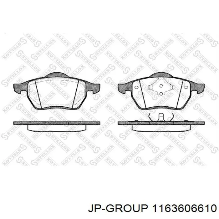 1163606610 JP Group Передні гальмівні колодки