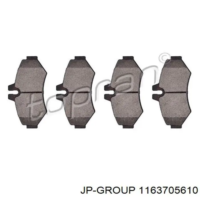 Задні гальмівні колодки JP Group 1163705610 ціна, від 15.12 USD