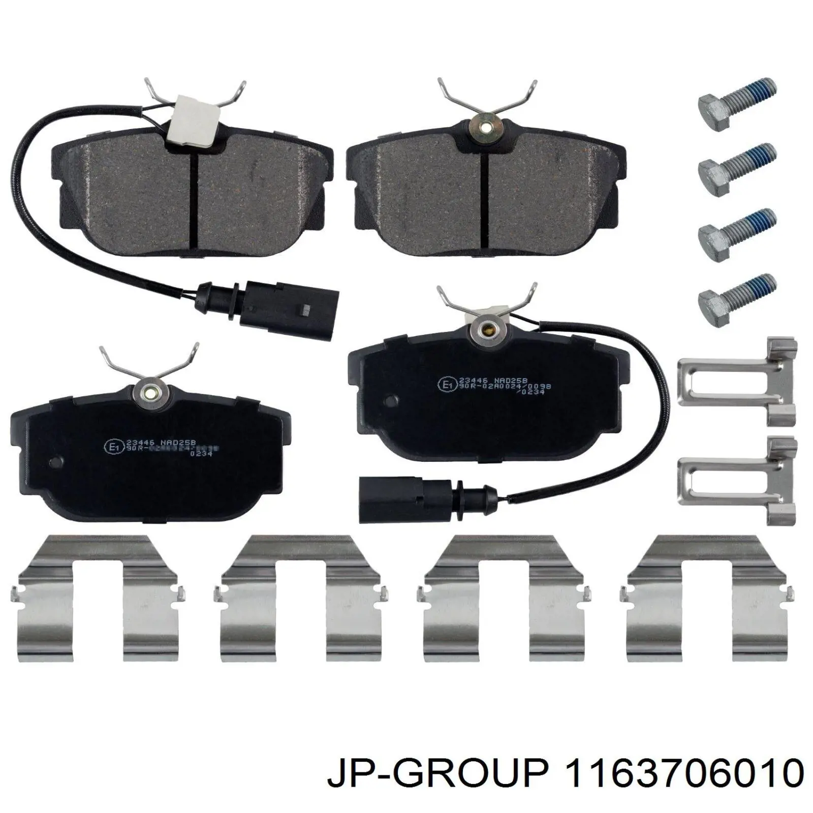 1163706010 JP Group Колодки гальмівні задні, дискові