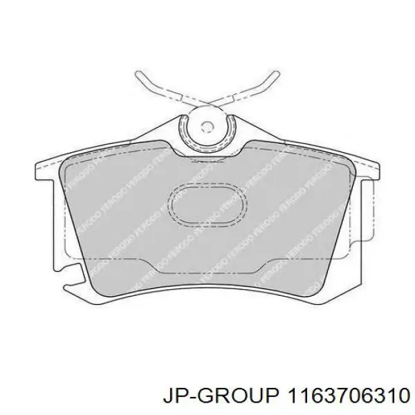 Задні гальмівні колодки JP Group 1163706310 ціна, від 11.03 USD