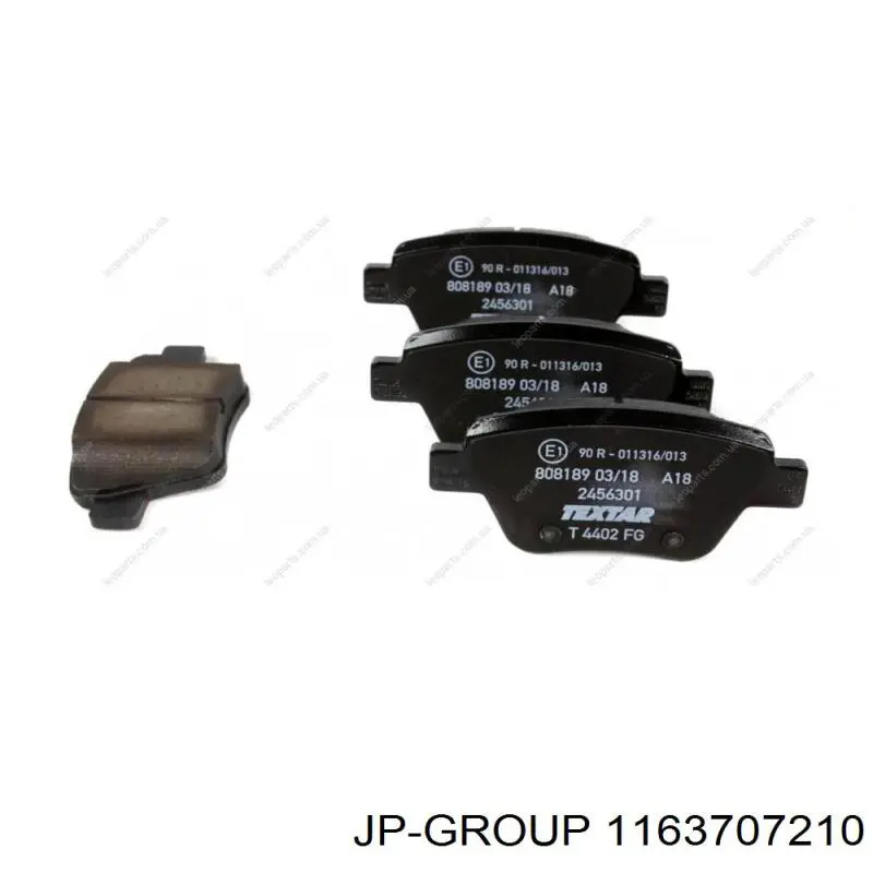 Купити 1163707210 JP Group Задні колодки