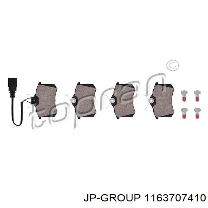 Купити 1163707410 JP Group Задні колодки
