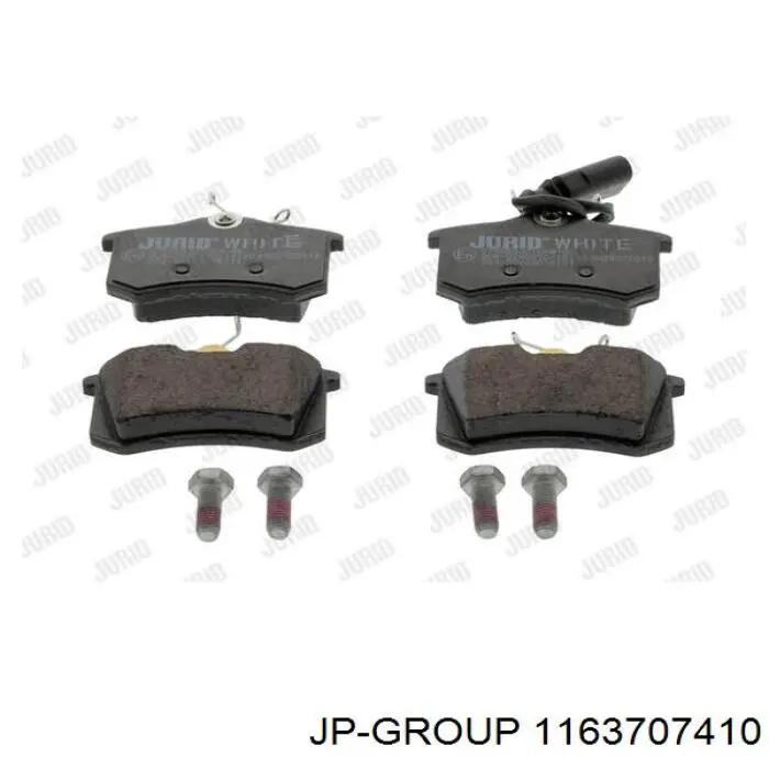 Задні гальмівні колодки JP Group 1163707410 ціна, від 12.43 USD