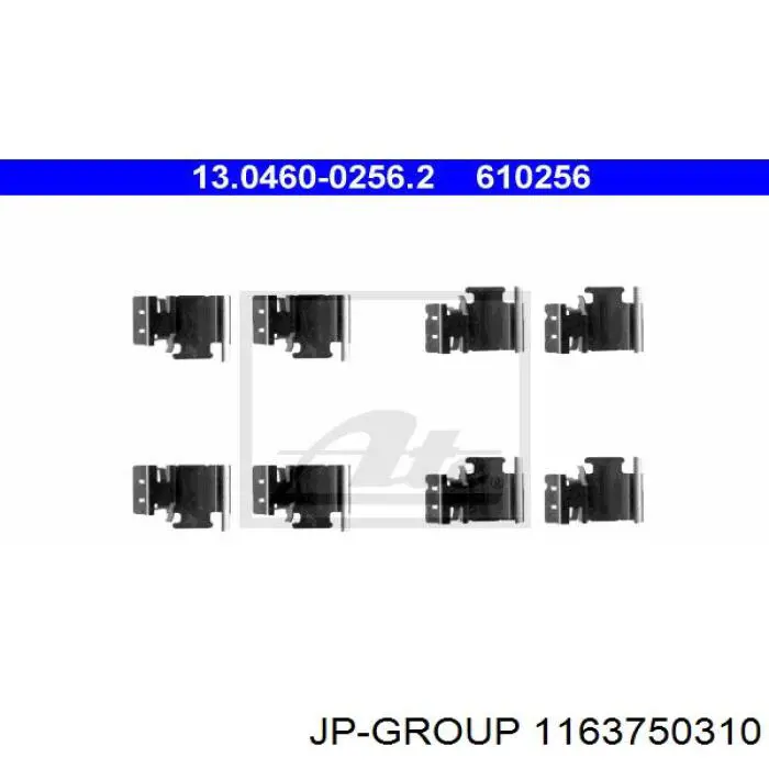 Купити 1163750310 JP Group Комплект пружинок кріплення дискових колодок, задніх