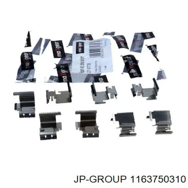 Комплект пружинок кріплення дискових колодок, задніх JP Group 1163750310 ціна, від 3.24 USD