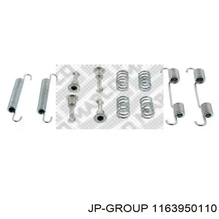 Монтажний комплект задніх барабанних колодок 1163950110 JP Group