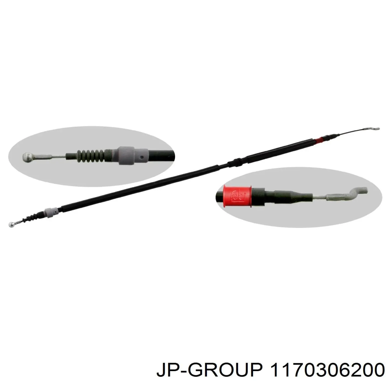 Трос ручного гальма задній, правий/лівий JP Group 1170306200 ціна, від 7.70 USD