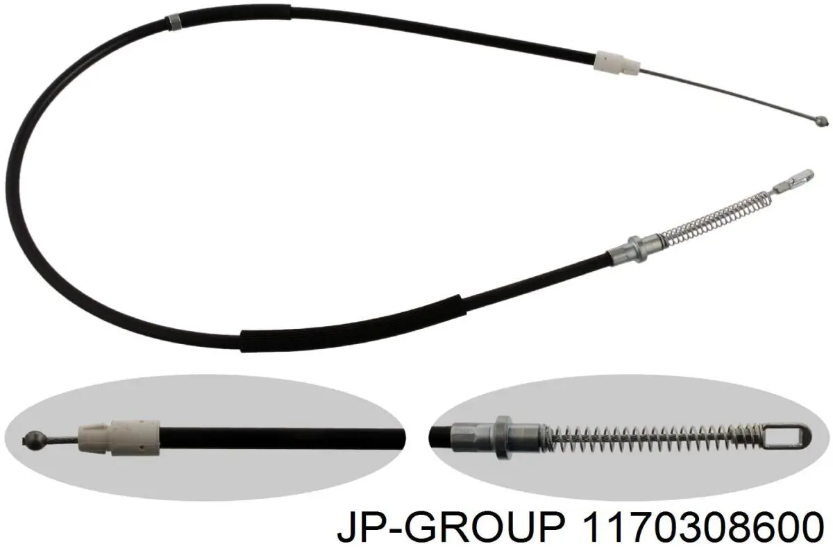 Трос ручного гальма задній, правий/лівий 1170308600 JP Group