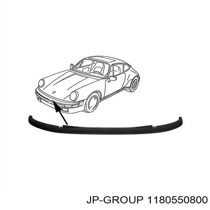 Спойлер переднього бампера 1180550800 JP Group