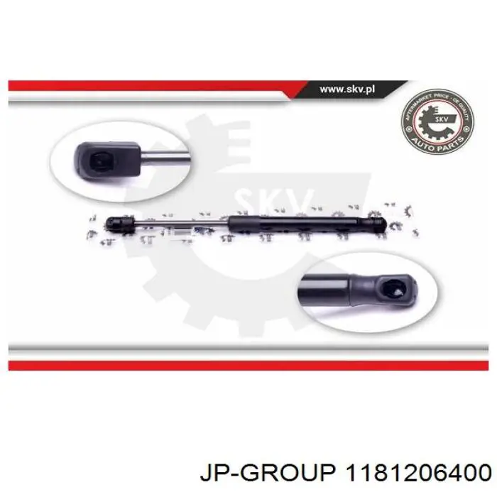 1181206400 JP Group амортизатор кришки багажника/ двері 3/5-ї задньої