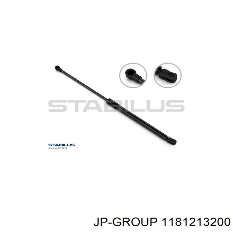 Амортизатор двері задньої JP Group 1181213200 ціна, від 7.68 USD