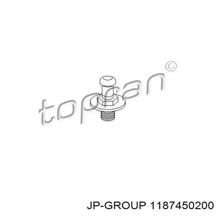 Петля-зачіп (відповідна частина) замка двері задньої 1187450200 JP Group