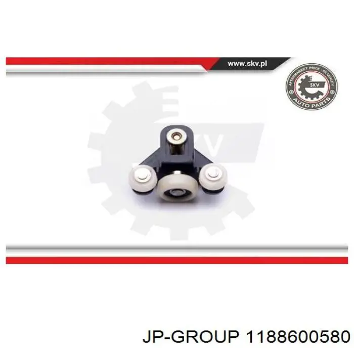 Ролик двері бічної/зсувної, правий верхній 1188600580 JP Group