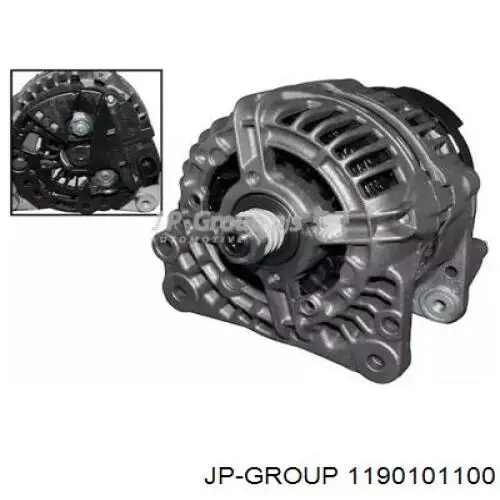 1190101100 JP Group Генератор (90 А, 14 В, D шкива 56 мм, 6 канавок, клемма PL61)