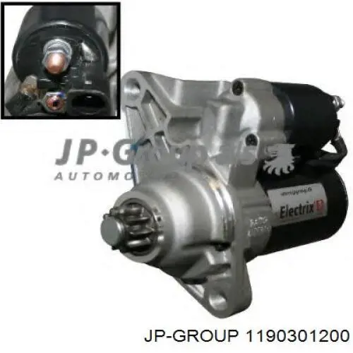 Стартер JP Group 1190301200 ціна, від 76.58 USD