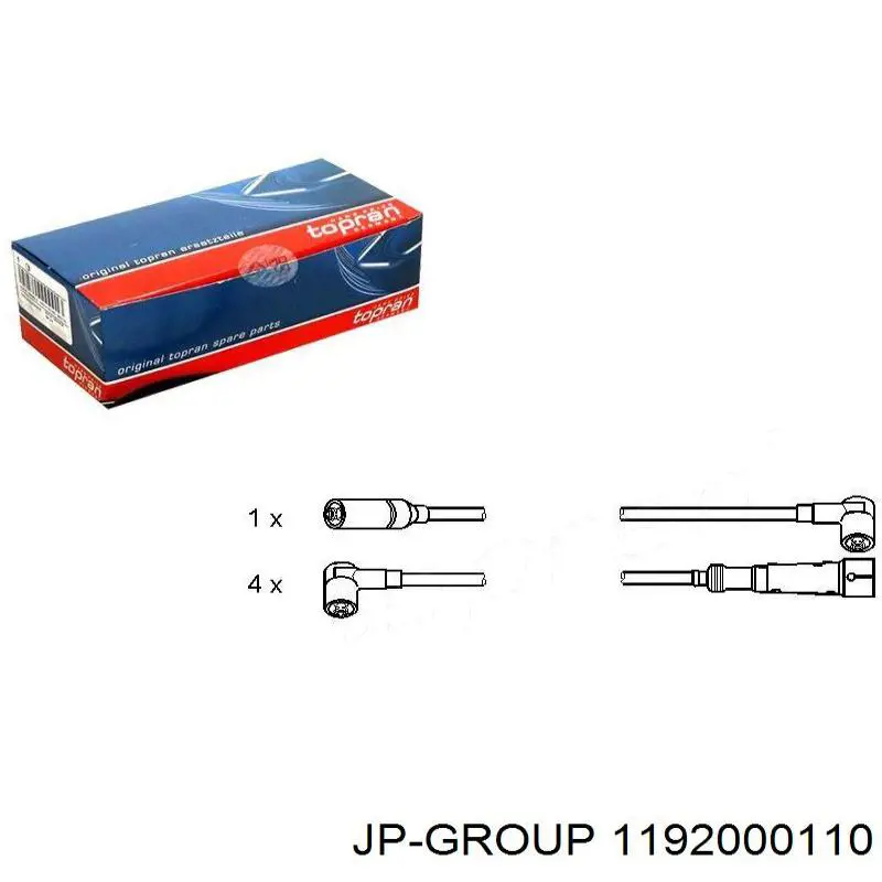 Дроти запалювання JP Group 1192000110 ціна, від 22.04 USD