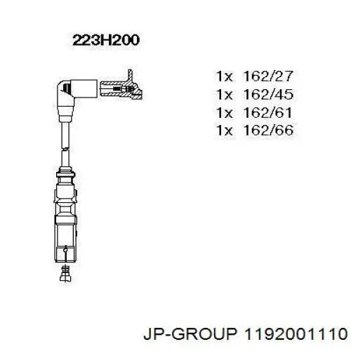 Купити 1192001110 JP Group Провід високовольтні, комплект