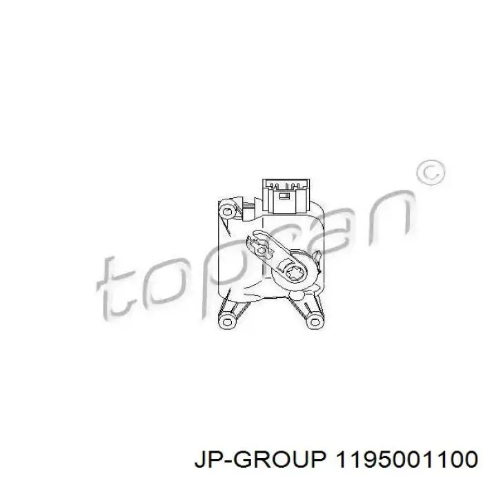 Привід заслінки печі 1195001100 JP Group