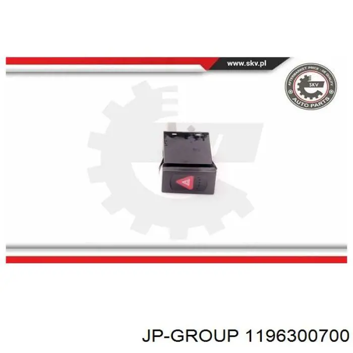 Кнопка включення аварійної сигналізації JP Group 1196300700 ціна, від 9.61 USD