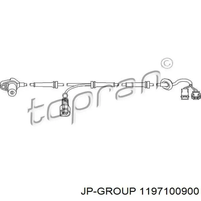 Датчик ABS передній JP Group 1197100900 ціна, від 15.46 USD