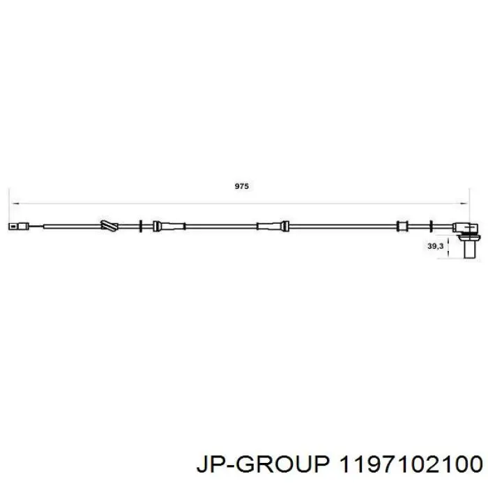 Датчик АБС (ABS) задній JP Group 1197102100 ціна, від 14.27 USD
